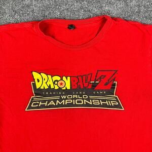 District T-Shirt Mens XL Red Dragon Ball Z World Championship Graphic Tee Anime
